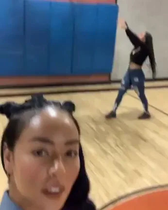 Gym Boob Envy Tease: Flat to Stacked Ebony Reveal
