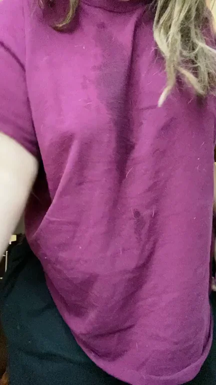 Spilled Coffee Tease: Massive Tits Burst Out Bigger Than You Thought!