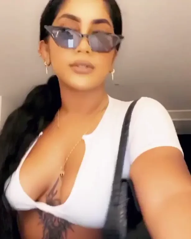 Indian Babe's Massive Titties Tease in Tight White Top