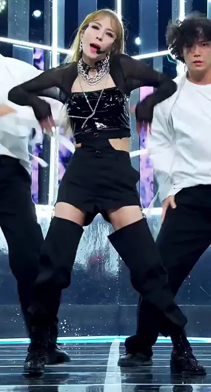 BoA Kpop Slut Shaking Ass in Shiny Thigh-High Outfit