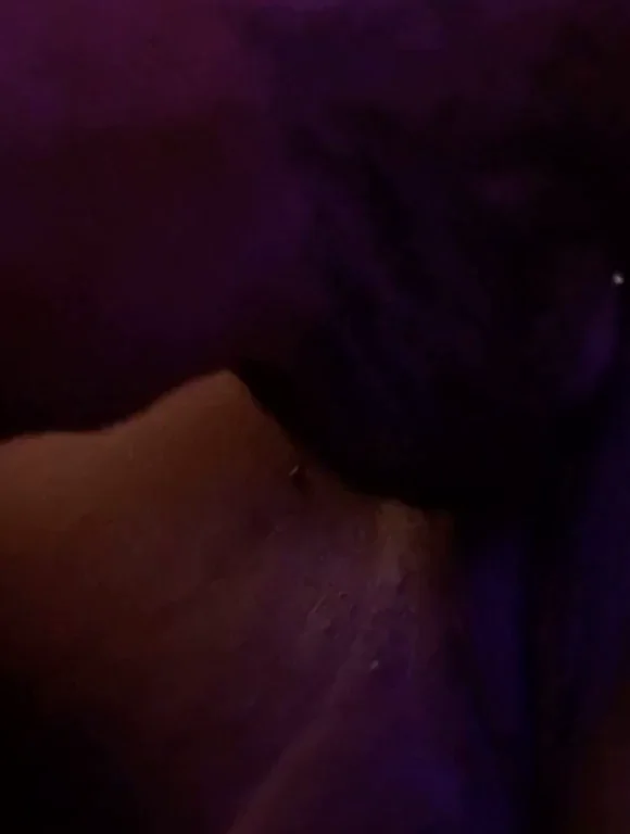 Tasty Amateur Tease: Dripping Curves in Purple Glow
