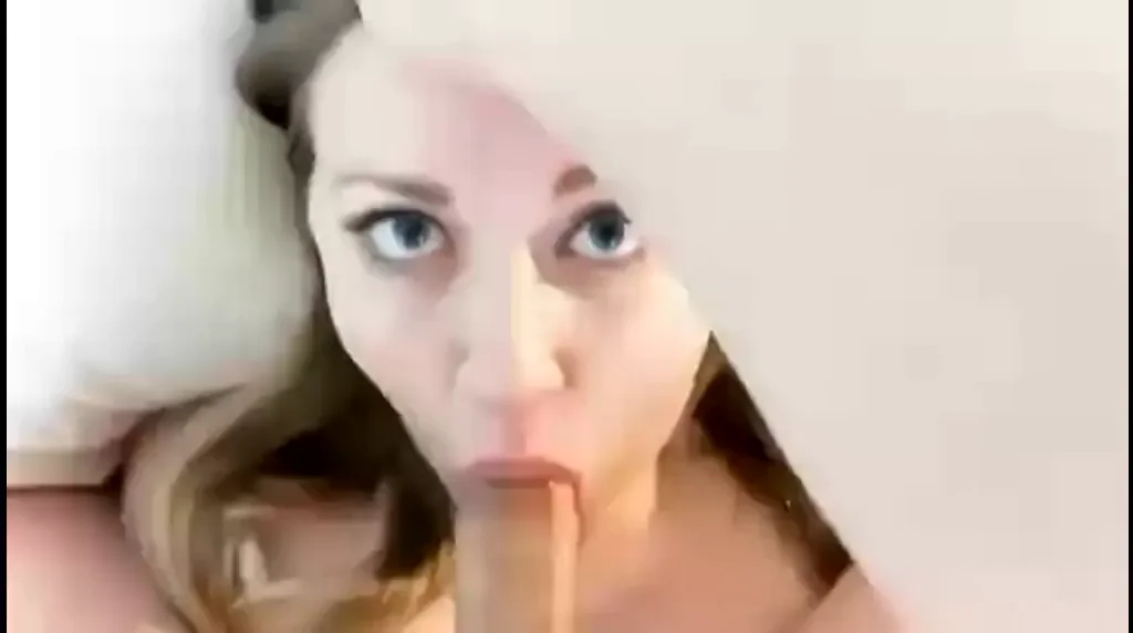 Cute blonde gets massive facial