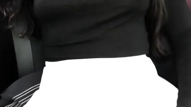 Slutty Schoolgirl's Tiny Skirt Tease in the Car 🚗🍑💋