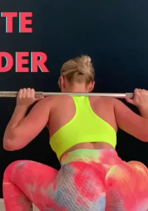 💦 Pink Leggings Booty Squats Gone Wild 🏋️‍♀️🍑
