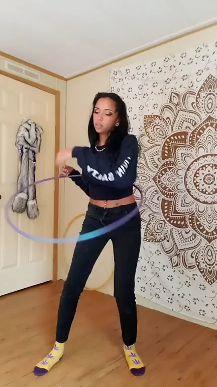 Hooping gets my clothes off.