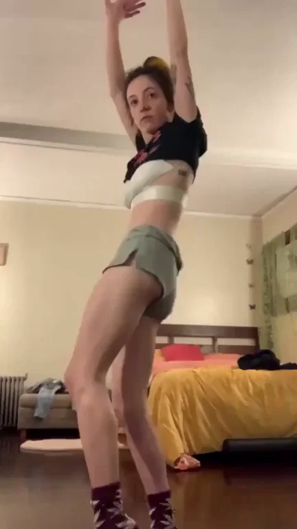 Cute Friend Twerking Her Tiny Booty in Tight Shorts