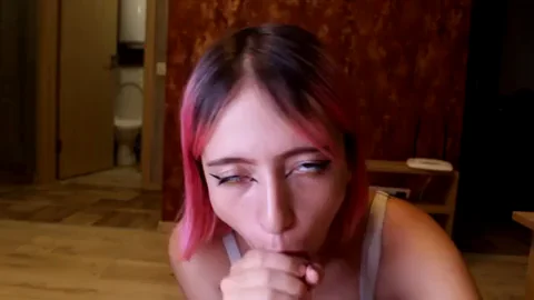 Eye Contact Blowjob / Licking And Swallowing Cum [OC] [F]