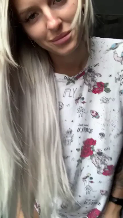 Foggy Window Tease: Platinum Blonde Teen's Perky Tits & Toned Abs Crave Summer Heat