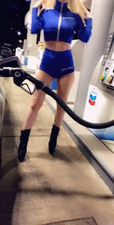 Stopping at the gas station