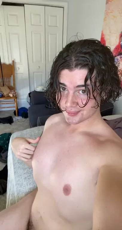 Showing off my soft little pink penis after a warm shower! ?