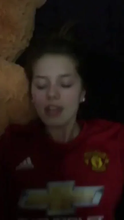 Blushing Freeuse Slut in Man U Kit Returns for Teddy Bear Face-Fuck