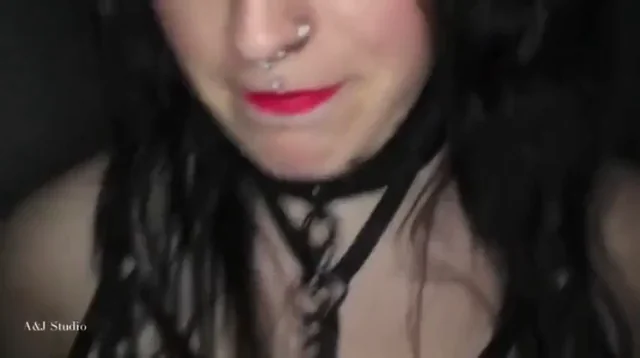 Leashed Amateur Slut Sucks Cock Like a Good Girl