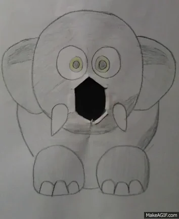Popopoo pow pom pom, obviously this elephant is small and cute, but his trunk has some disturbing things. Will he spray you? ???