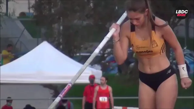 Pole vaulter with an amazing... technique