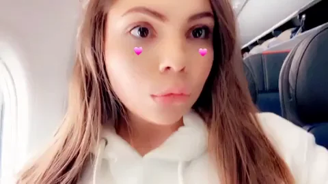 Sneaky Airplane Tease: See-Thru Slut Flashes Her Goods Mid-Flight