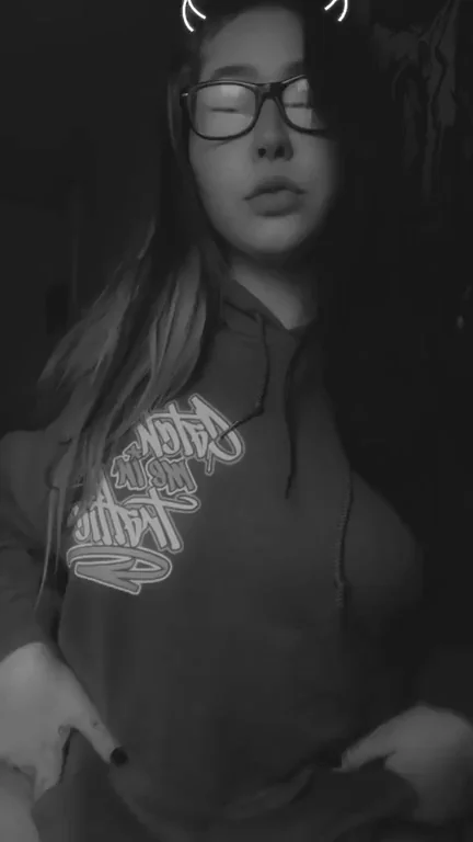 Thick-Titted Nerd Bunny Teases in Oversized Hoodie
