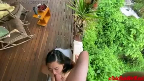 POV-blowjob in rainforest