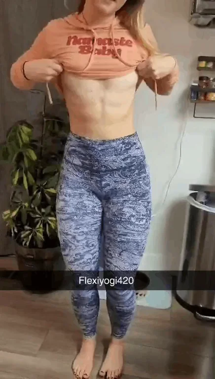 FlexyYogi's Namaste Nude Tease in Bedtime Leggings 🔥🍑