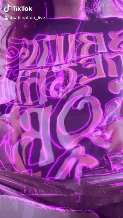 TikTok Slut's Glitchy Purple Filter Tiddy Drop – Boobs Bounce Wild!