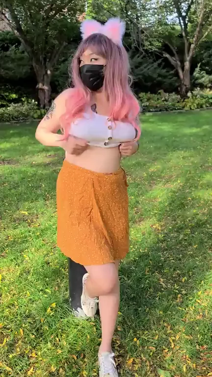 🌸 Future Mommy Milkers Tease in the Park 🍼💦