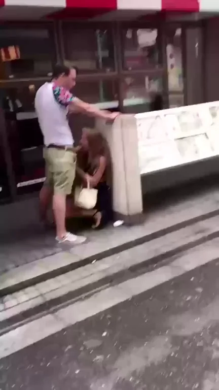 Busted blowjob in public
