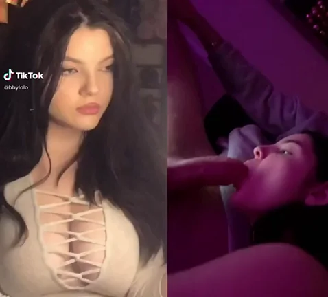 TikTok Slut Masha Sucks Fat Cock Hard 😈🍆💦
