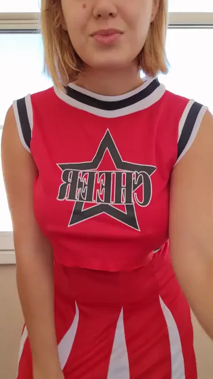 Cheer Slut's Tease Fantasy: Tits Out, Ass Up!