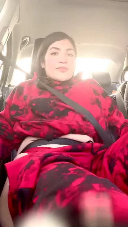 🔥 Car Flashing Slut Teases in Public 🚗💦