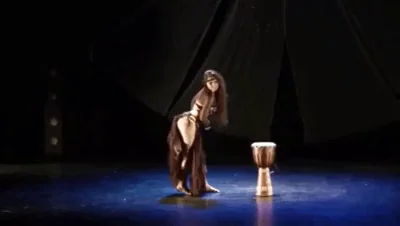 Alla Kushnir's Slutty Drum-Shaking Stage Tease
