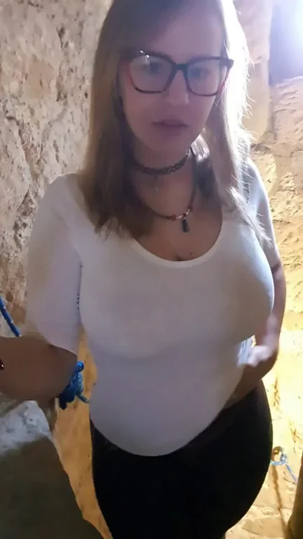 Risky Mall Elevator Flash: Big-Titted Glasses Slut Exposes in Public Glass Box