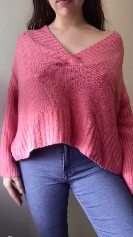 My nipples keep poking through my sweater lol [gif]