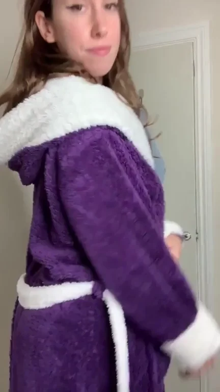 Purple Robe Hides My Juicy Tits... Or Does It? 😏🍒 [OC]