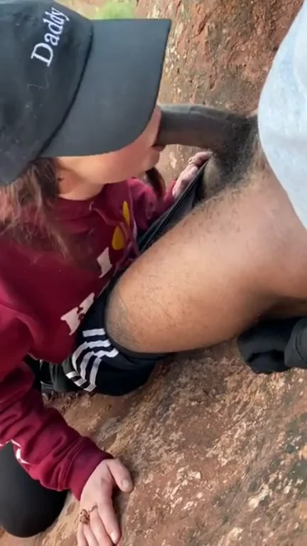 Hiking Lie Turns into Sloppy BBC Suckfest Outdoors 😈🍆🌳