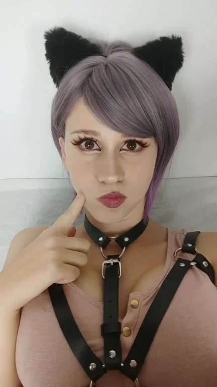 My Naughty Collared Waifu Kitty 😻🔗
