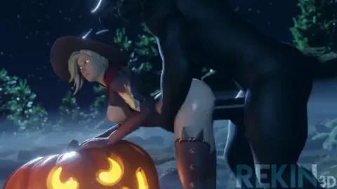 Mercy Gets Wrecked by the Horseman's Massive Cock (Rekin3D)
