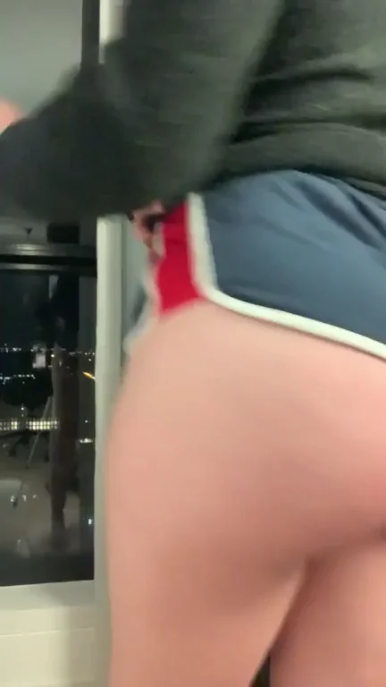 Thick Ass Overflowing Tiny Shorts