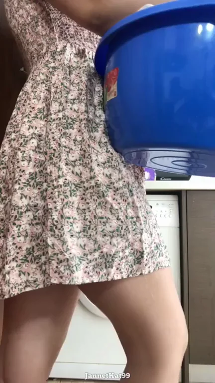 Laundry Tease: Hot Teen Camel Toe Help? 😈👙💦 [OC]