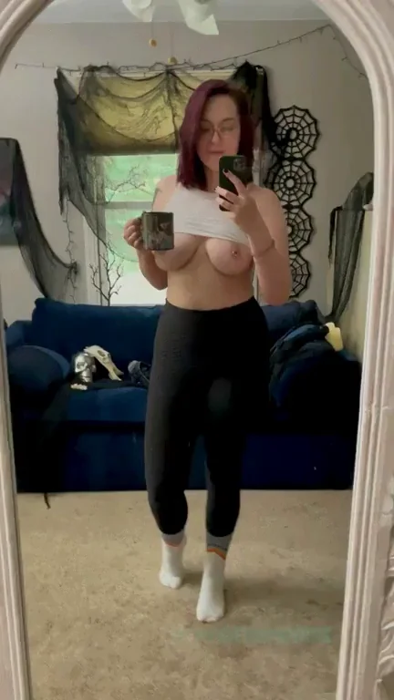 posting to show off my cowboy bebop mug (and my tits, too) [f]