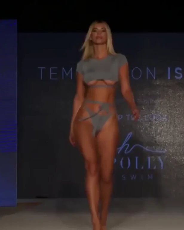 Runway Model Bikini Under Boobs and Booty