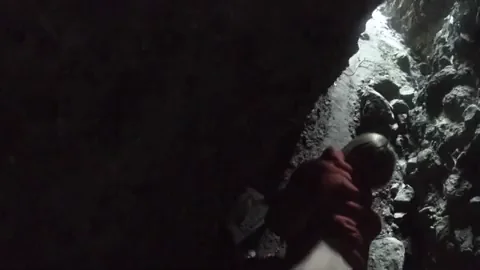 Really had to hold the moan for this one!! Didn't want the echoes to travel to other visitors just outside the cave! [OC] [GIF]