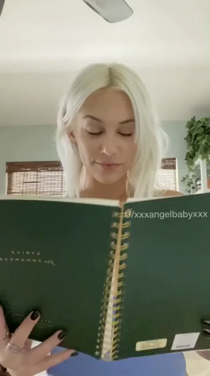 Blonde Bombshell's Naughty Notebook Lesson
