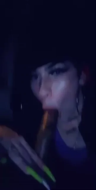 Pretty Fem sucking me off late night