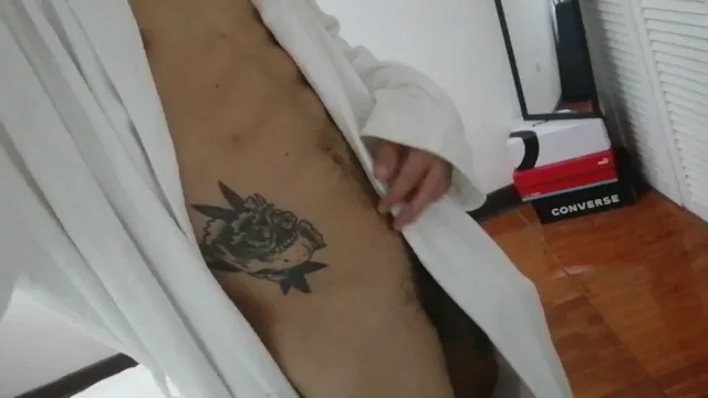 M23's Hot First Cock Reveal with Inked Thigh