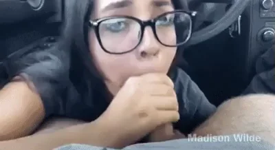 Madison wilde stains her new glasses with cum