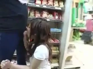 Japanese Girl Sucking Dick In A Grocery Store (Censored)