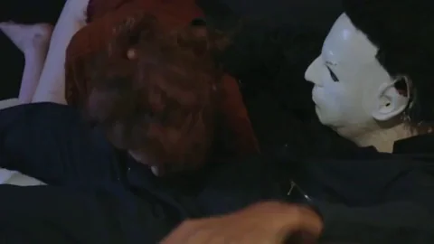 Michael Myers fucking the babysitter's throat