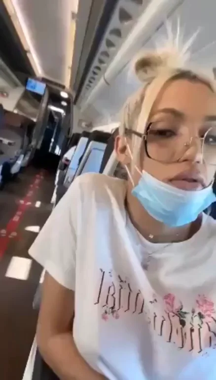 First Class Titty Flash Surprise ✈️🍈🍈