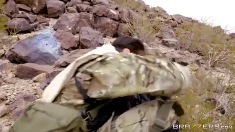 Soldier Dudes Pounding Hot Student Slut's Ass on Battlefield