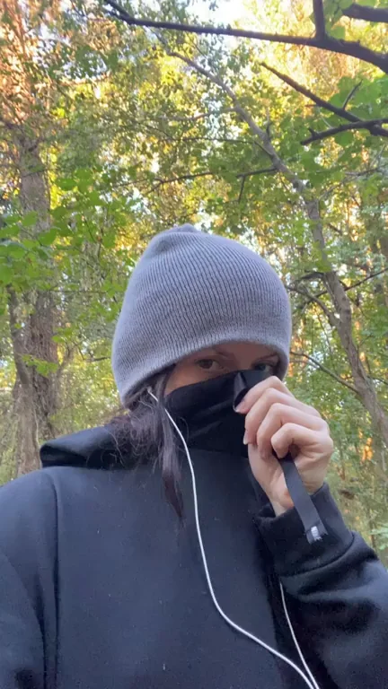 A wild slut appears in the woods looking for anal