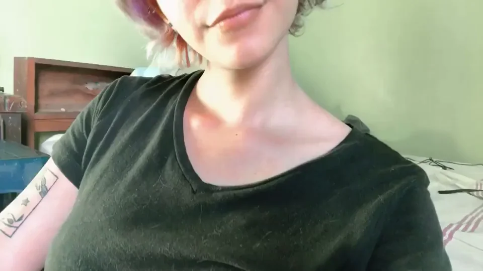 Naughty Titty Flash in Black V-Neck 😈🍒 (OC)